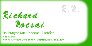 richard mocsai business card